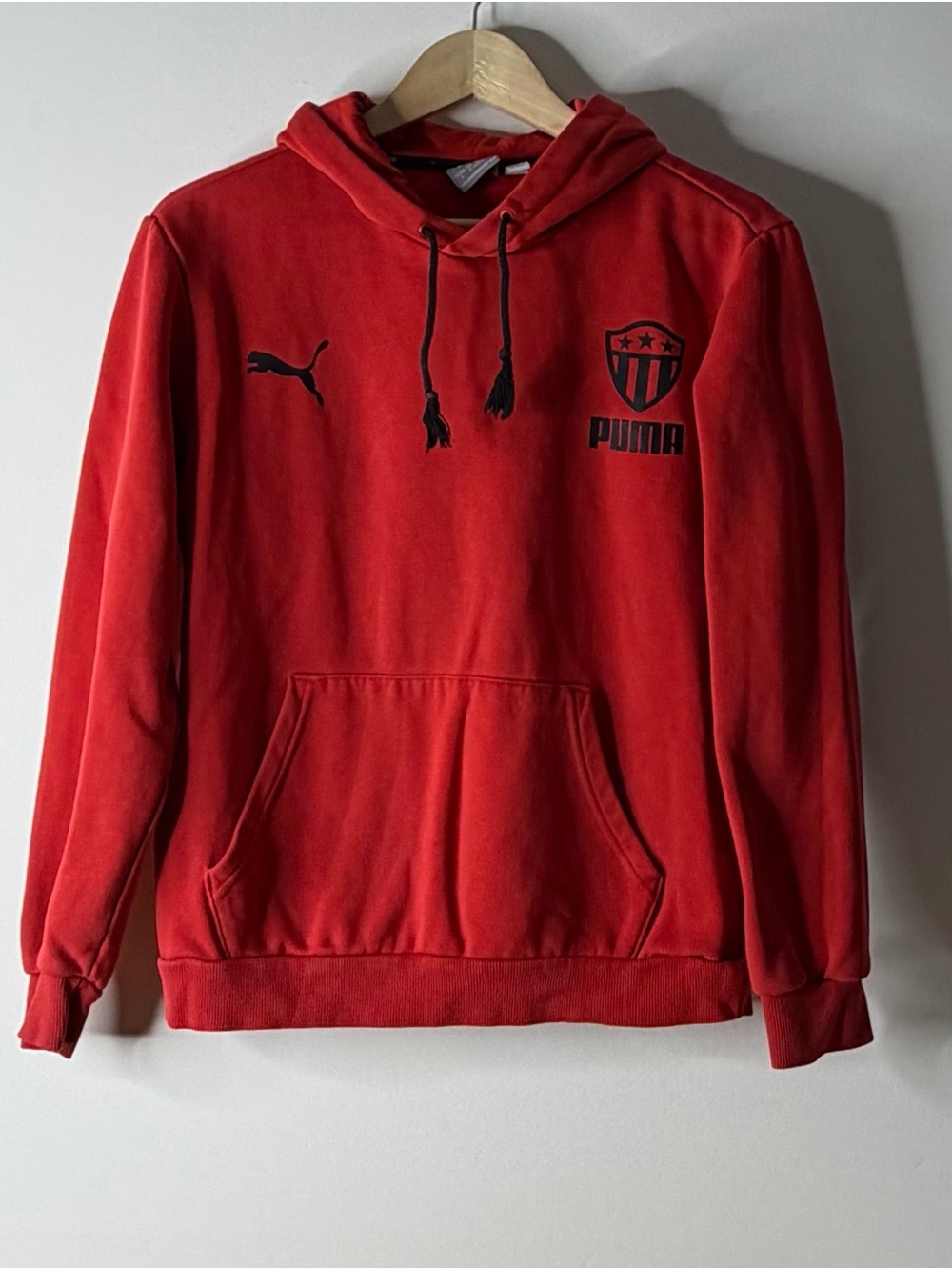 Puma Red Hoodie with Black Logo Accents